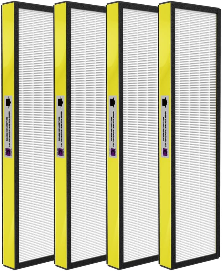 Paquete de 4 filtros de repuesto HEPA True FLT5000 FLT5250PT FLT5111, compatible con purificador G-Guardian AC5000, AC5000E, AC5250PT, AC5350B,