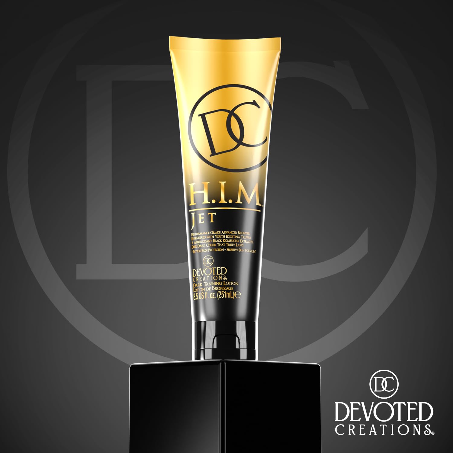 Devoted Creations HIM Jet - Performance Grade Ultra Rich Triple Bronzer Dark Tanning Lotion