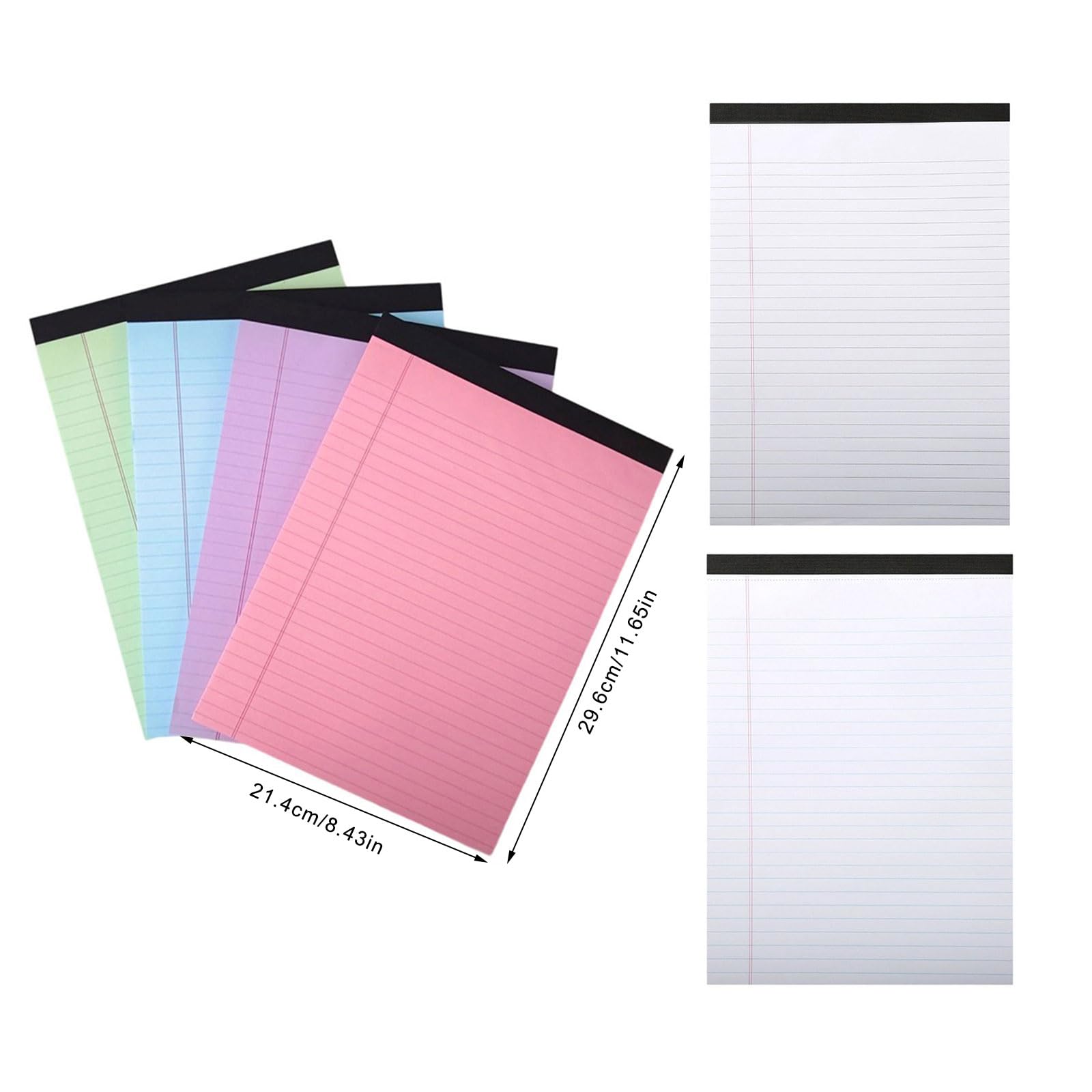 Quaderni colorati formato lettera da 4 Blocco note foderato da 50 fogli ciascuno per studenti Ufficio Pianificazione quotidiana professionale Set quaderni carta perforata Quaderni creativi