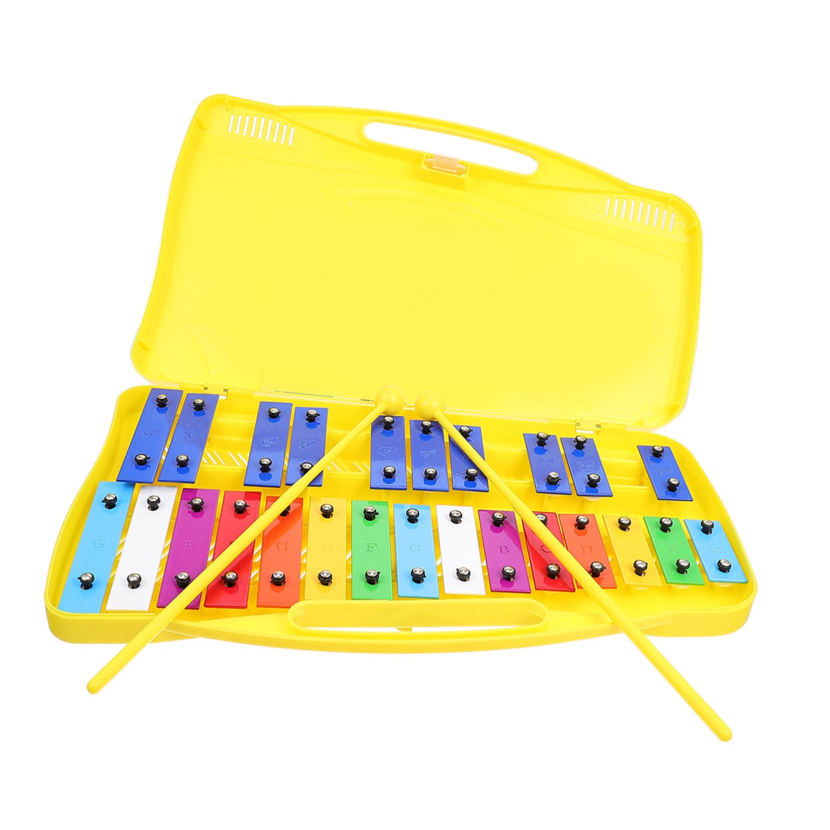 Strumento Orff Metallofono 25 Note per Ragazzo Ragazza con Piastre Colorate, Percussioni Educative e Gioco Musicale Didattico, Set per Apprendimento Musicale Infantile