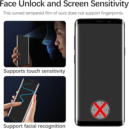 Miniatura 2 de Bencuku HPTech - Protector de pantalla para Samsung Galaxy Note 8, vidrio templado, cobertura de pantalla completa curvada 3D, resistente a los