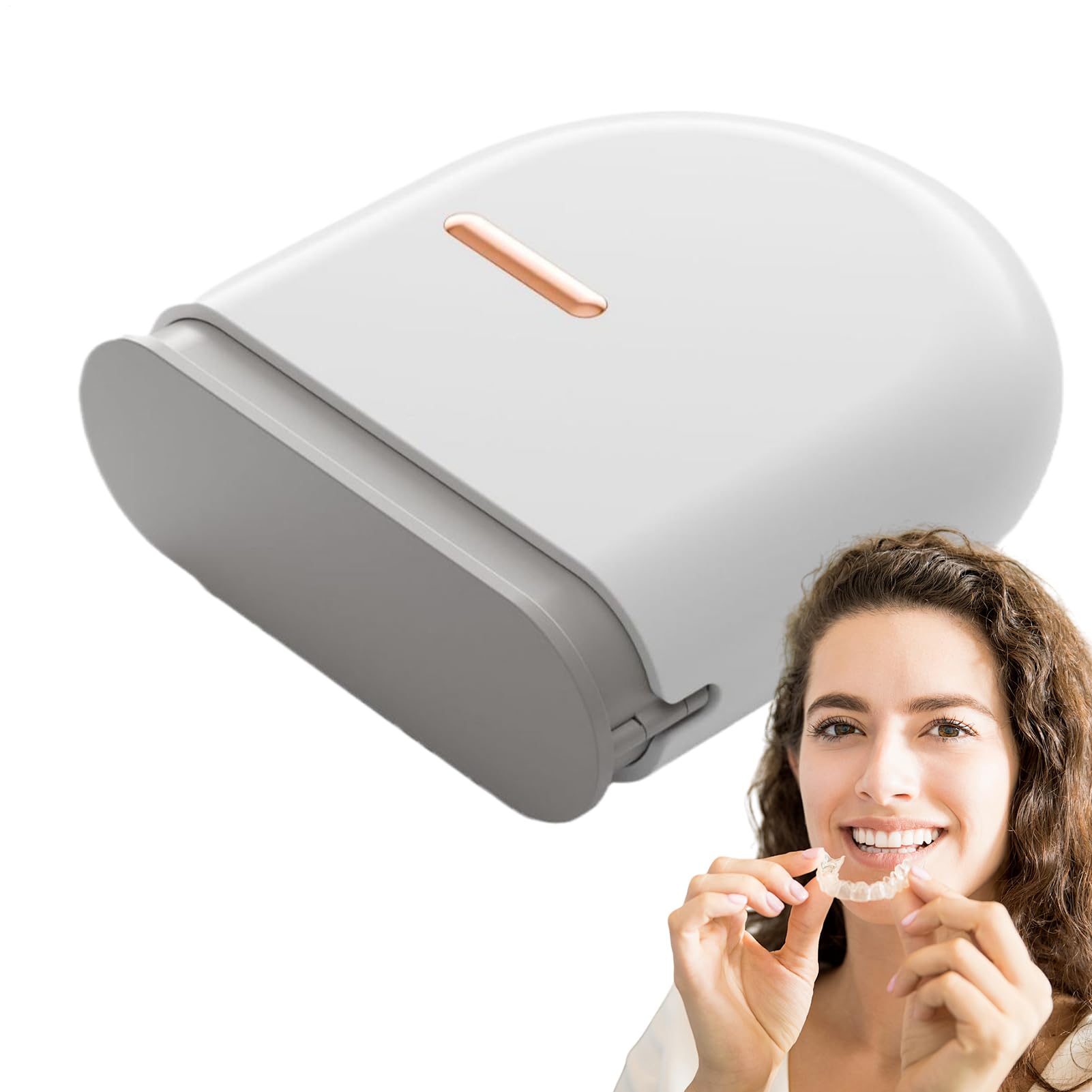 Estuche de retención portátil para dentaduras postizas fácil de limpiar, funda de ortodoncia para almacenamiento de alineadores invisibles, contenedor de dientes falsos, protector bucal, soporte