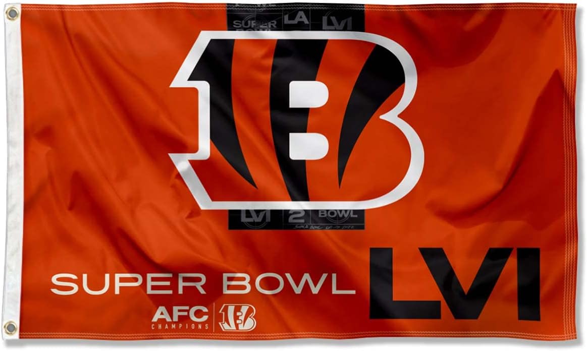 Cincinnati Bengals AFC Super Bowl LVI Bound 3x5 Flag