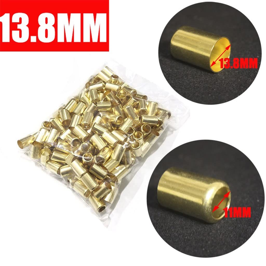 Lot de 50 manchons de compression en laiton – Connecteurs à sertir en cuivre durable pour raccord de tuyau, 11 mm – 14,5 mm, idéal pour une utilisation électrique et plomberie