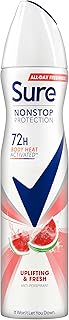 Sure Uplifting & Fresh Nonstop Protection Anti-perspirant Deodorant Aerosol MotionSense technology anti-perspirant deodorant spray 72h protection against sweat and odour 250 ml