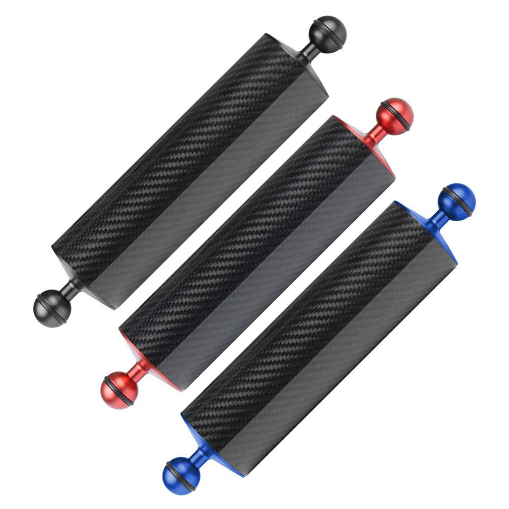 Gazechimp Unterwasser Float Arm Carbon Floating Dual Ball Arm Tauchen Auftriebssystem Für Tauchen Tray Video Licht/Strobe (D60mm, 10 Zoll) - Schwarz, 254 mm