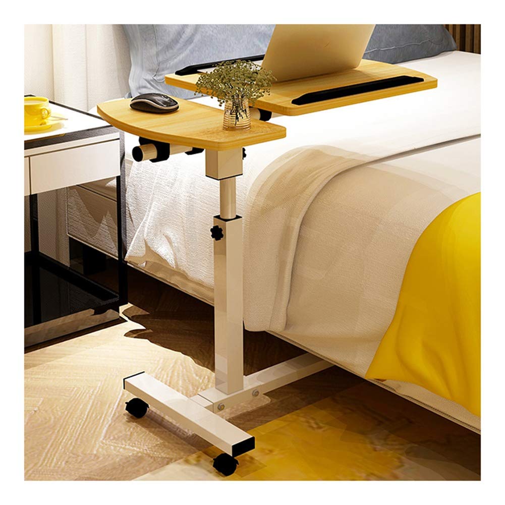 Tavolo Servitore Tavolino Mobile per Computer Tavolino Mobile per Laptop, Carrello da scrivania Portatile per Laptop con Superfici Inclinabili per Utenti Destrimani e Mancini Tavolo con Ruot