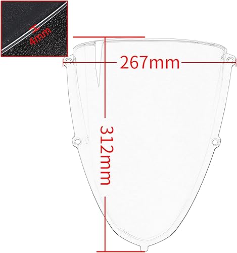 Miniatura 7 de Parabrisas de carreras de motocicleta carenado delantero para A-prilia RS 660 RS660 2020 2021 2022 2023 doble burbuja Flyscreen flujo de aire