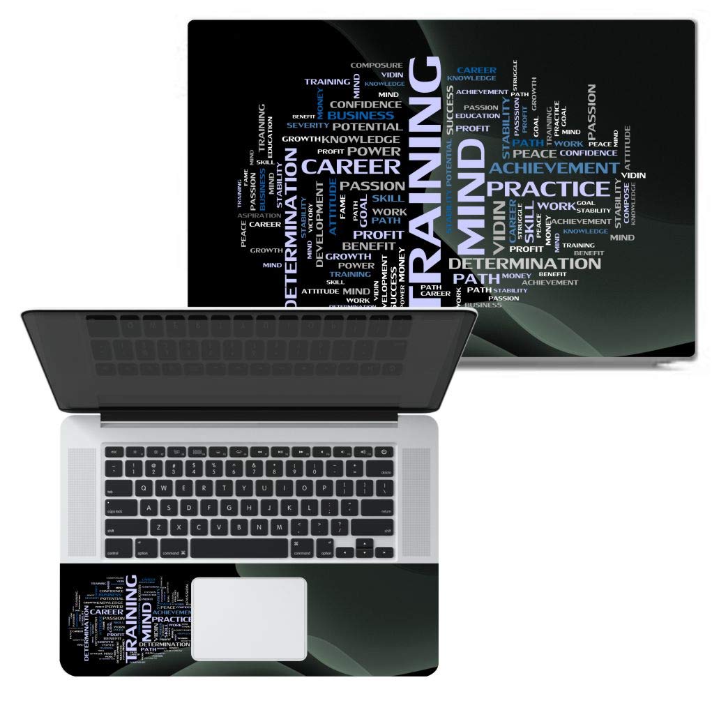 Techfit Full Panel Laptop Skins Upto 15.6 inch - No Residue, Bubble Free - Removable HD Quality Printed Vinyl Sticker - Training Typography (B0925XNCP5) Amazon Price History, Amazon Price Tracker