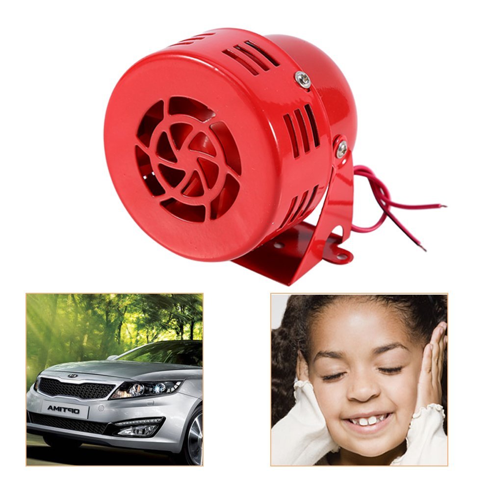 Corno forte 12V 110dB Electric Car Truck Moto guidato Freno motore Air Raid Sirena Corno allarme forte rosso 50s