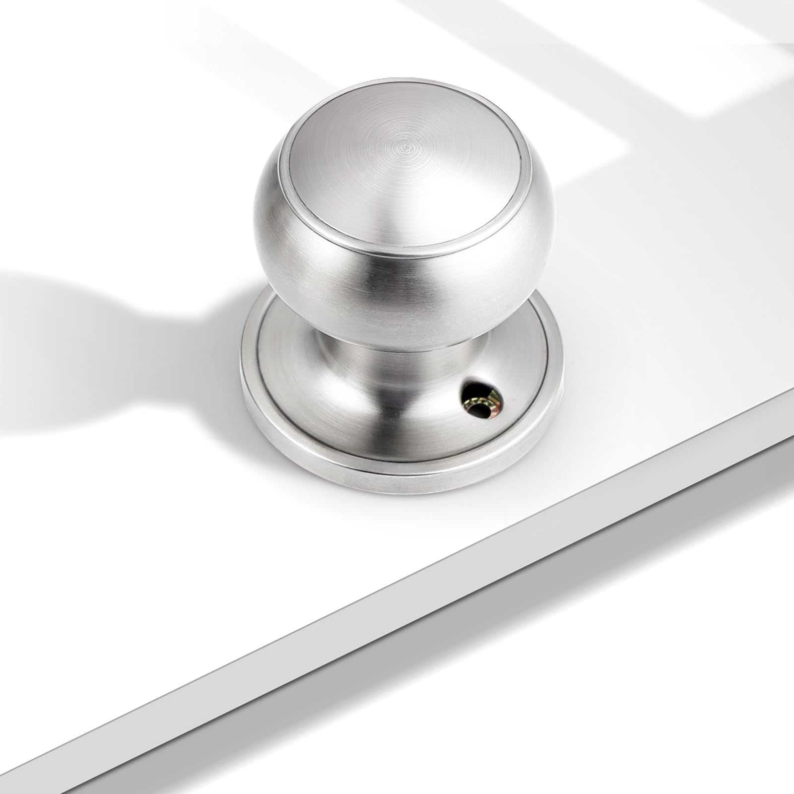 Brushed Nickel Dummy Door Knobs - 2 Pack -3