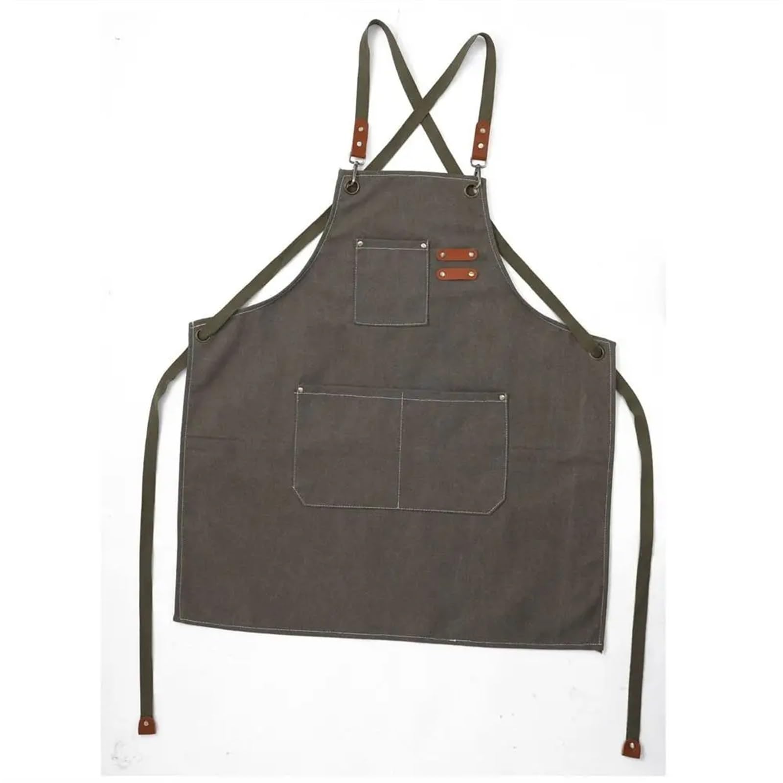 Werkzeugschürze Verdicken Sie Canvas-Jeansschürze, Barista-Schürze, Küche, Restaurant, Arbeiter, Friseur, Zimmermann, Floristenschürze for Damen und Herren