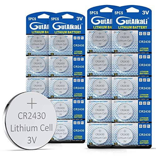 Pila de botón de litio CR2430, 3 V, 20 unidades, Batería CR2430