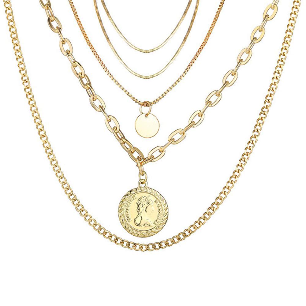 Jewels Galaxy Jewellery For Women Gold Plated Gold-Toned Layered Necklace (CT-NCKF-44213) (B08P7GJPJC) Amazon Price History, Amazon Price Tracker