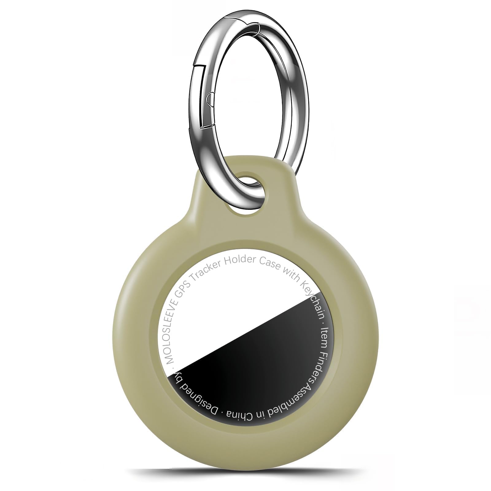 MOLOSLEEVE Case for AirTag 2nd Gen (2026) & 1st Gen, Shockproof Holder Anti-Scratch Protective Cover for Air Tags, Men's Women's Keyrings & Keychains