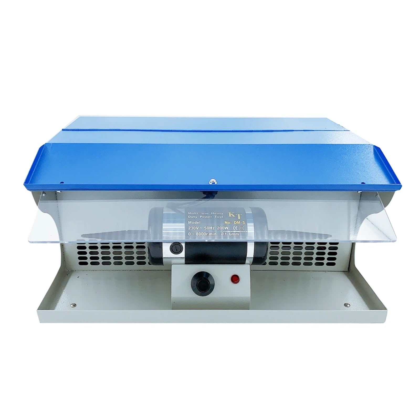 Pulidora/abrillantadora, Mini Motor de pulido de 200 W con colector de polvo - Herramienta eléctrica para pulir joyas y trabajar en banco.
