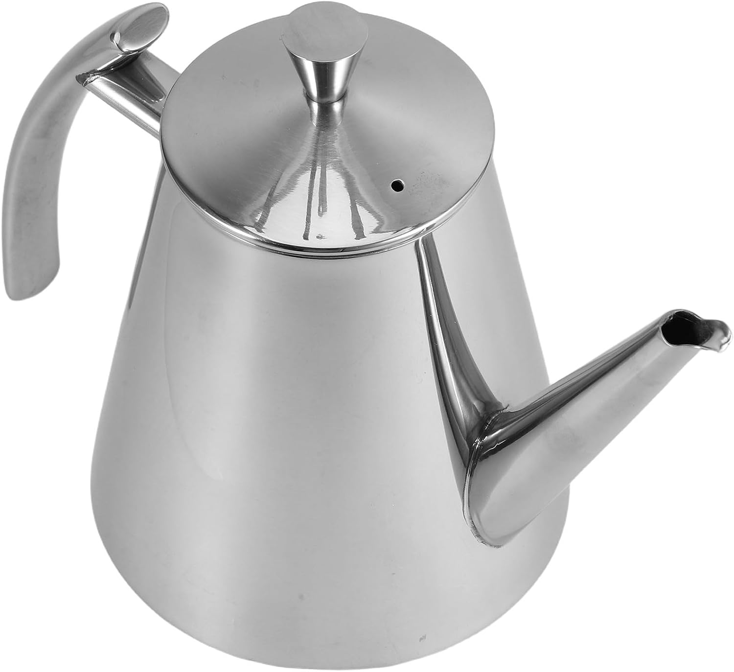 SEWACC Stainless Steel Oil Bottle 450ml with Drip-free Pouring and Nonstick Design, Sleek and Elegant Kitchen Oil Dispenser Canister for Home Cooking and Storage