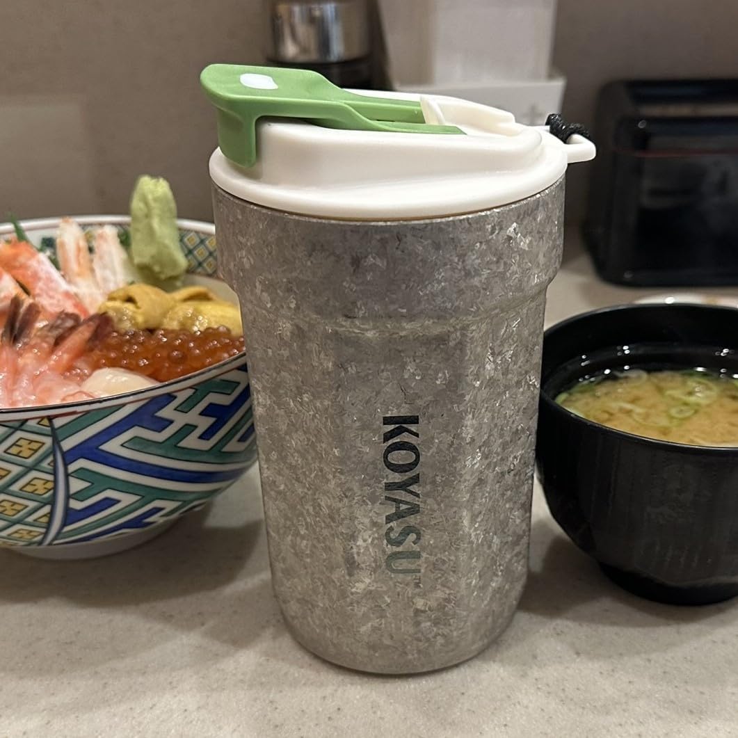 KOYASU Prime 12oz EDC Pure Titanium Tumbler, Leak-Proof & Insulated - Frost - Uncoated Coffee Travel Mug for Hot Cold Drinks, Lightweight & Durable for Outdoor, Camping, Commute, Fits Car Cup Holders - Image 5