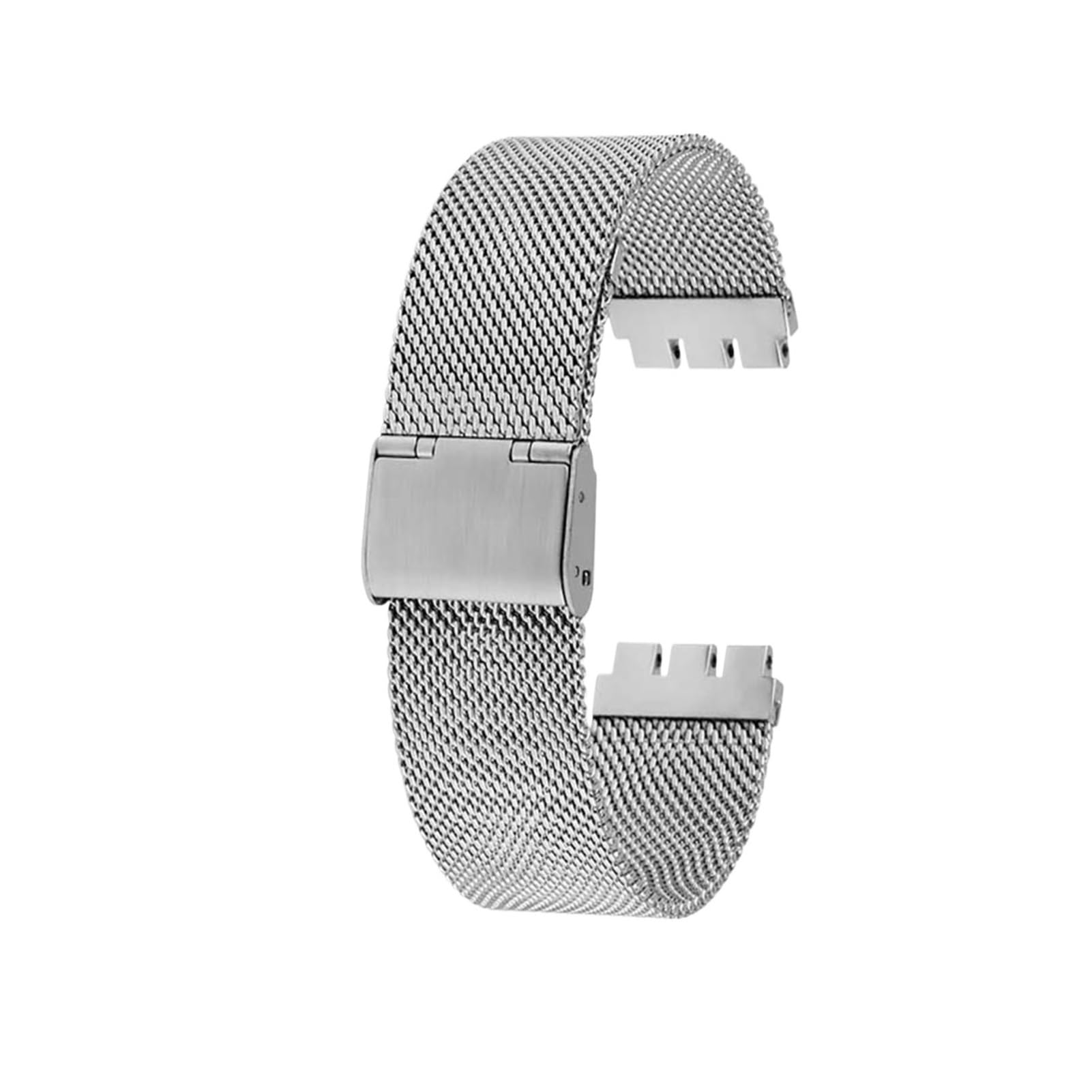 Correa de reloj acero inoxidable transpirable compatible con Swatch 21mm 5
