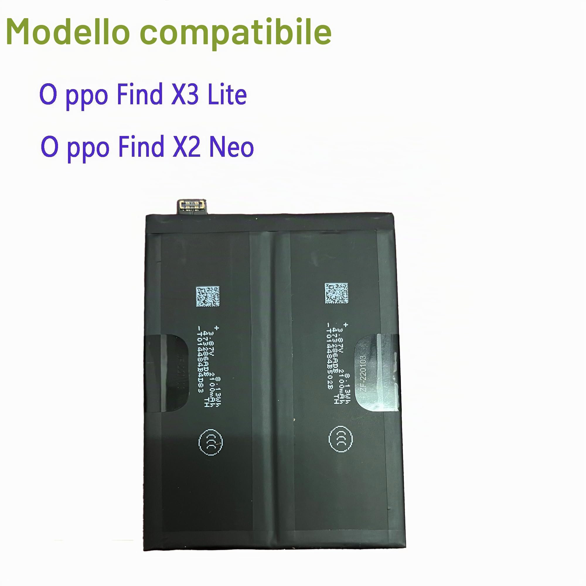BLP811 Batteria di ricambio compatibile con Oppo Find X3 Lite & Oppo Find X2 Neo con set di attrezzi