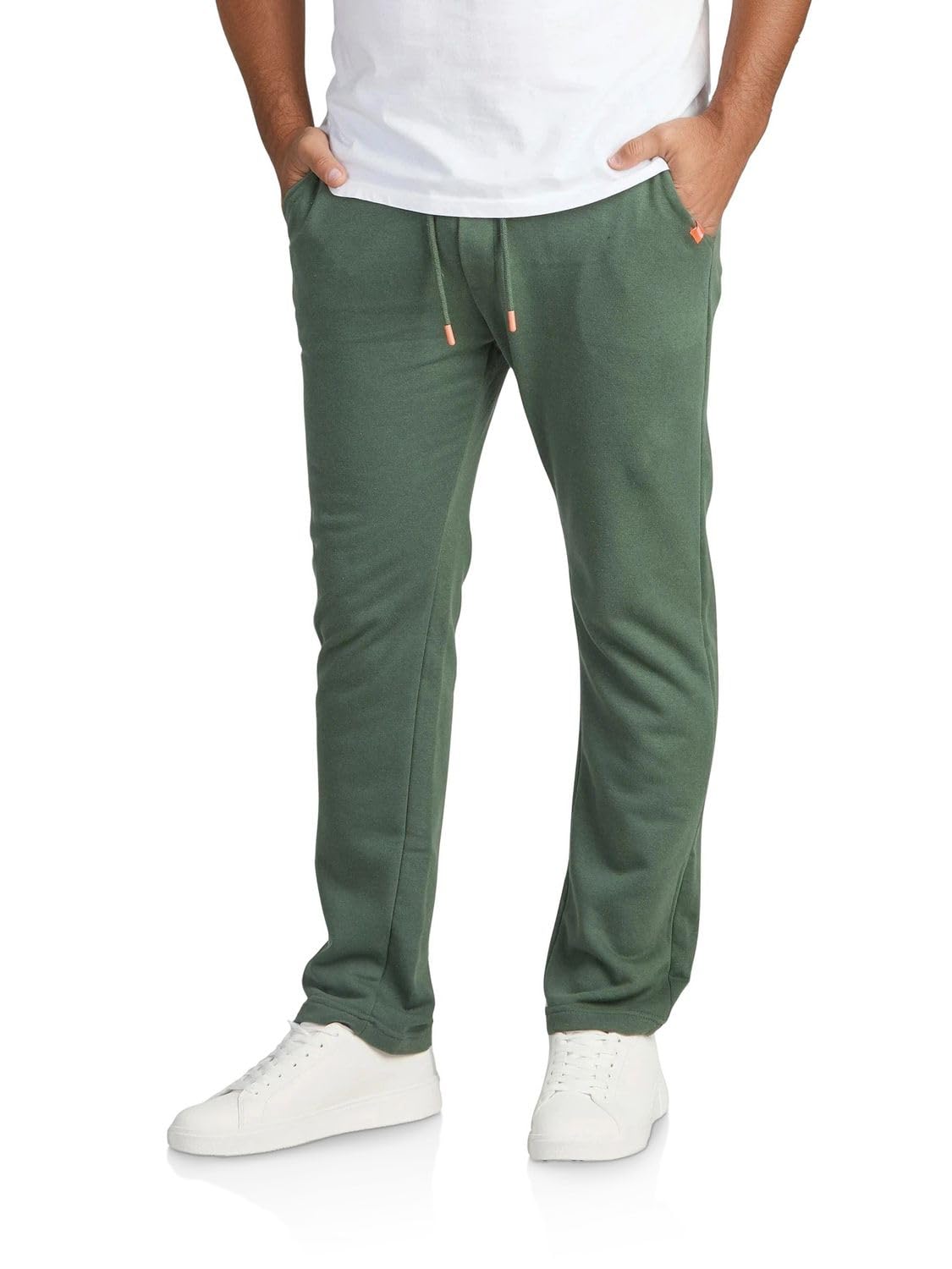 riverso RIVGuido Men's Jogging Bottoms Cotton Long Regular Fit Sports Trousers Training Trousers Casual Trousers Black Grey Green Blue Red S M L XL XXL 3XL 4XL 5XL, Cypress Green, M