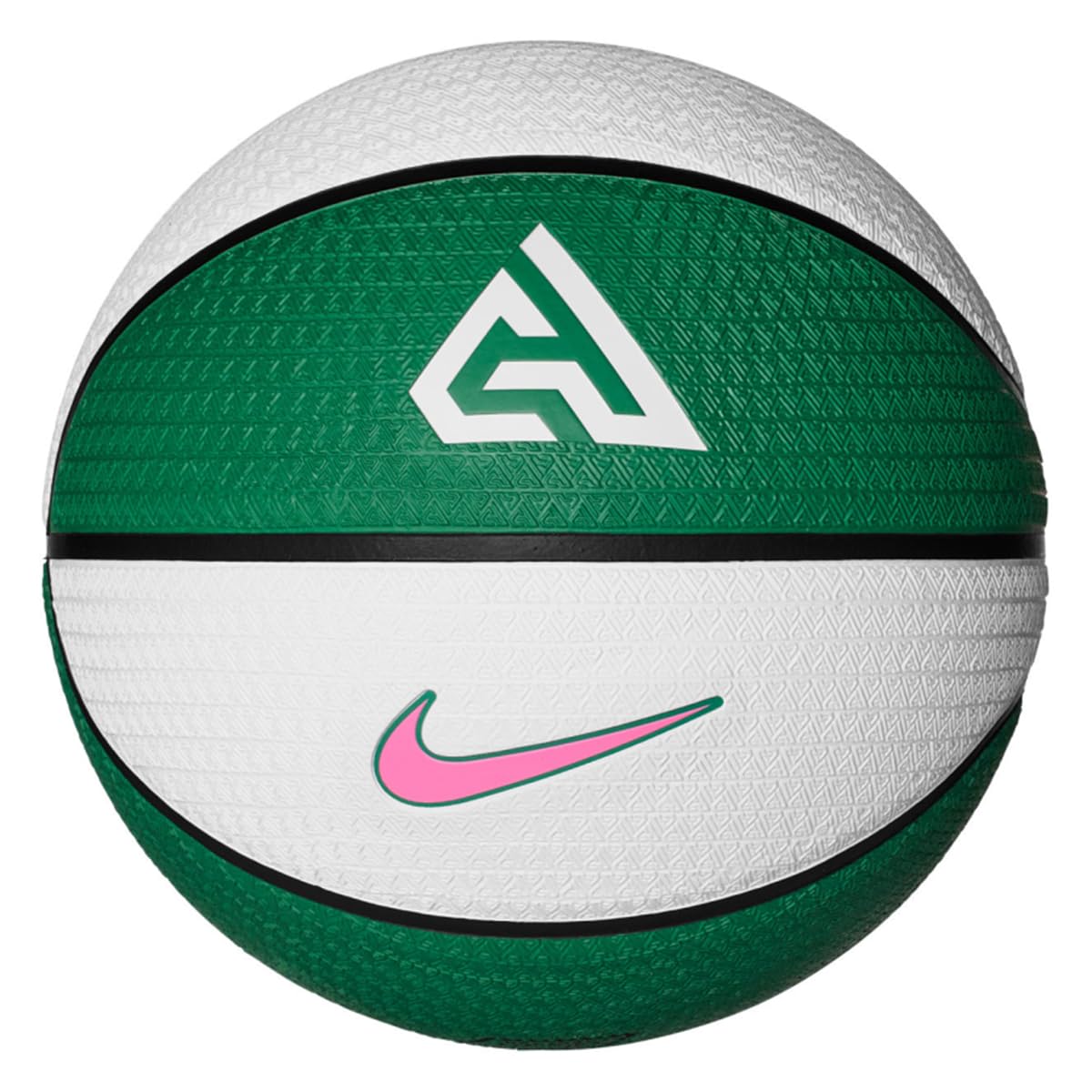 Nike Playground Basketball 8P 2.0 Giannis Antetokounmpo – Outdoor Street Basketball – Deflated delivered, Malachite/Blue Tint/Black/Playful Pink, 7
