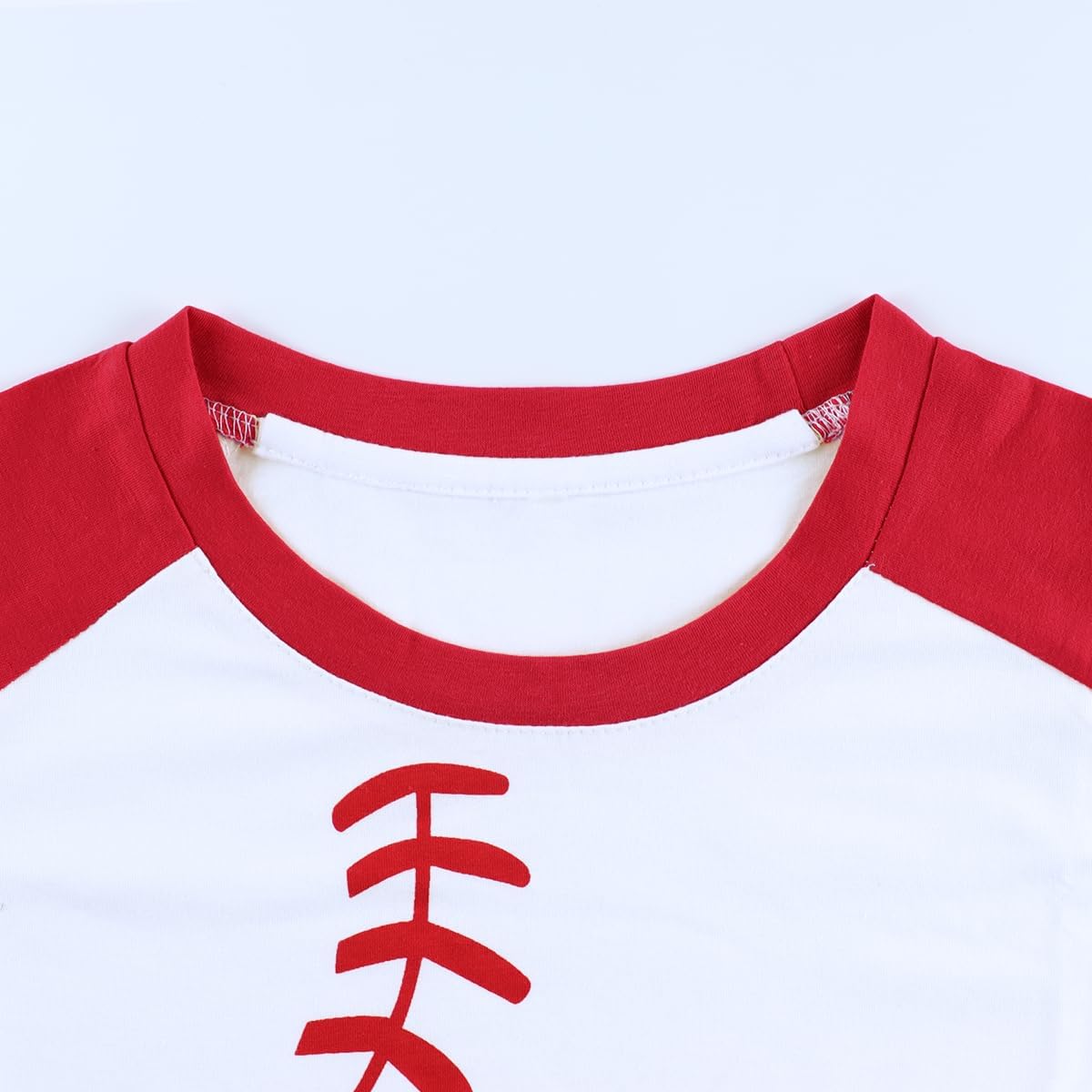 ETATNG Womens Raglan Shirts 3/4 Sleeve Baseball Tee Round Neck Patchwork Casual Blouse Tops - Image 3