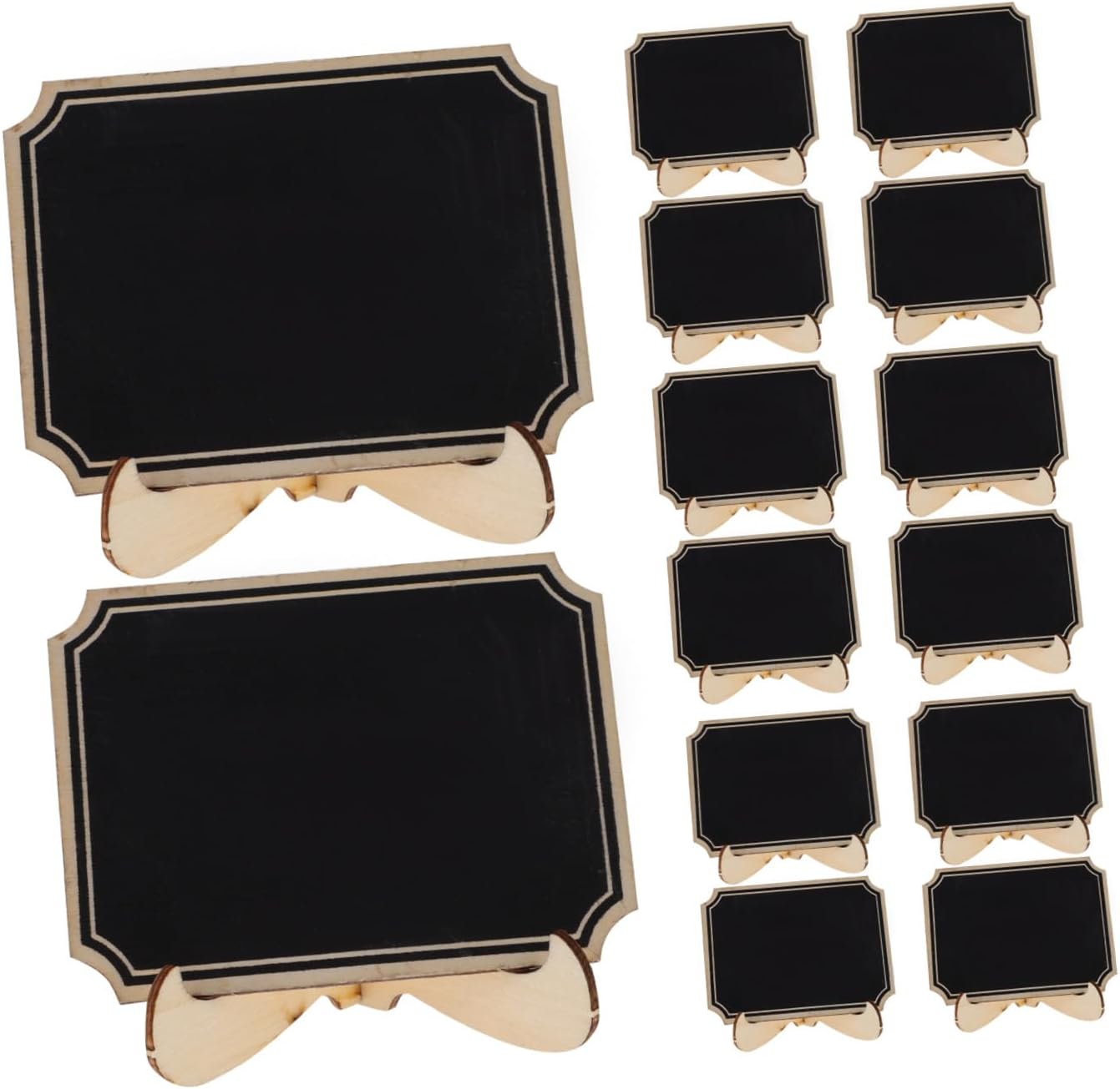 20 Pieces Mini Chalkboard Signs Small Erasable Wood Blackboard Menu Boards Household Decorative Chalkboard for Kitchen Restaurant Buffet Display