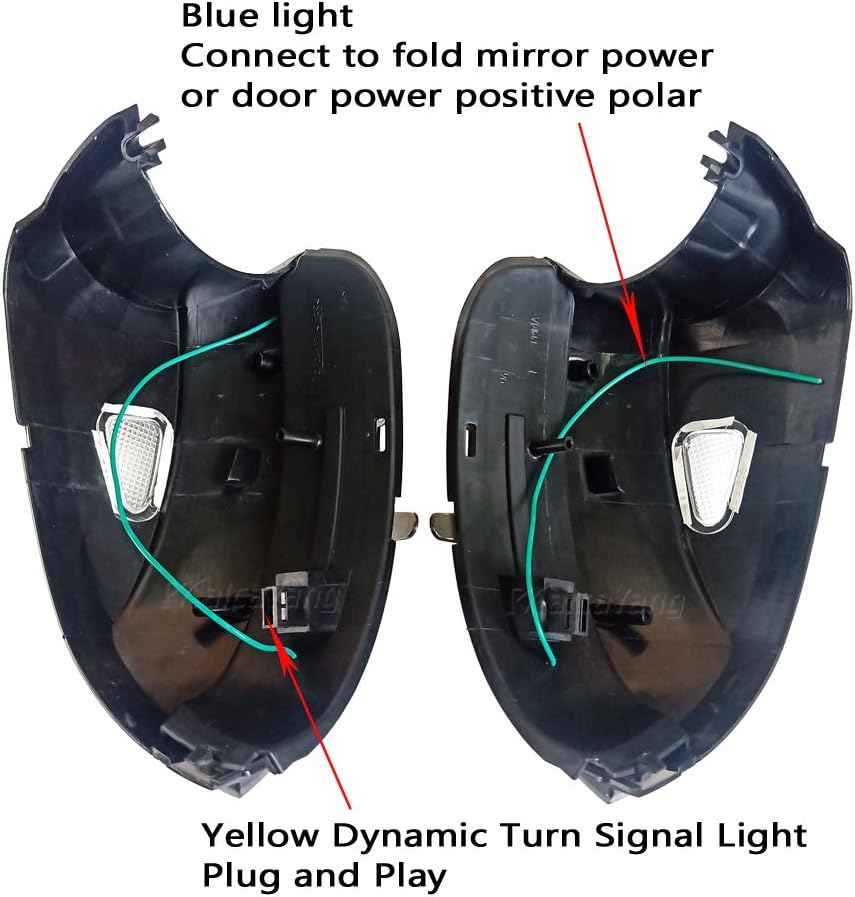 Malcayang Side Mirror Turn Signal Light Compatible with VW Scirocco Passat B7 CC A5 Eos 2011-2017,Dynamic Sequential Blinker Led Turn Signal Indicator