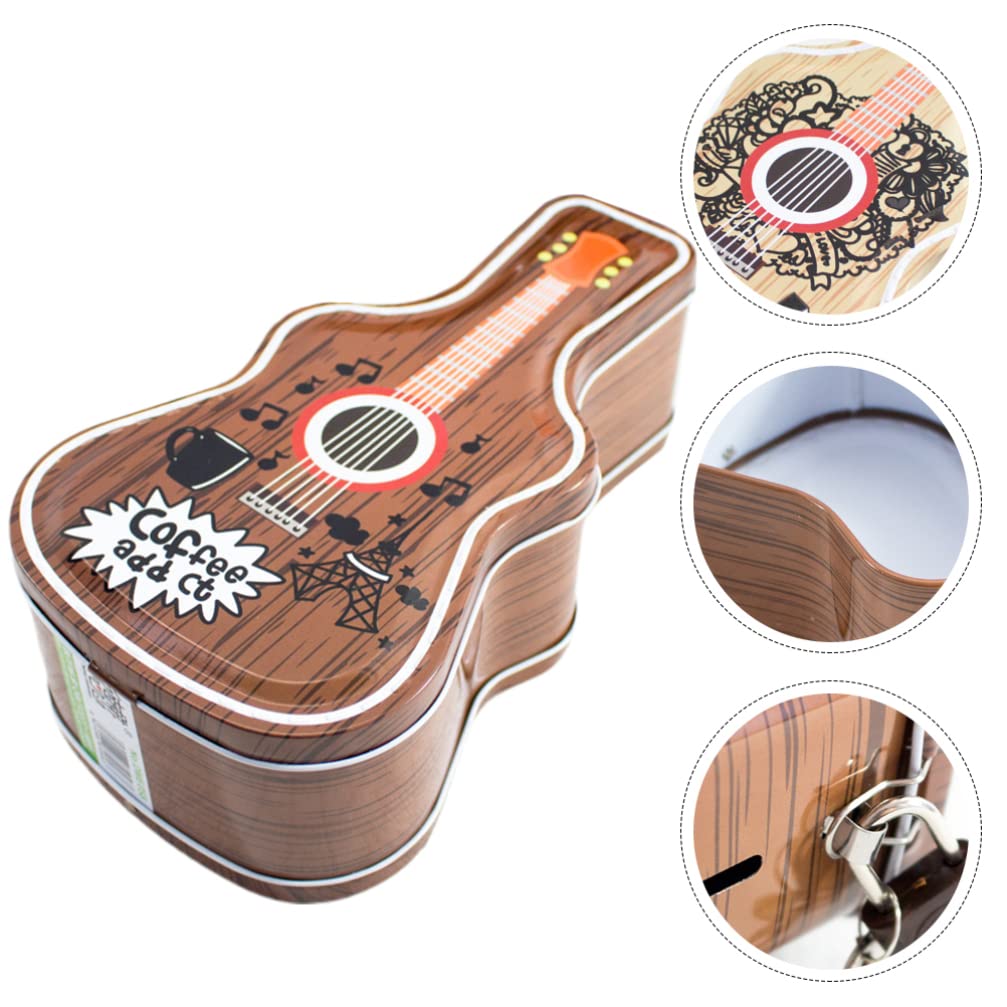 Amazon.co.jp: Didiseaon 貯金箱 ブリキ お金 コインバンク ギター型