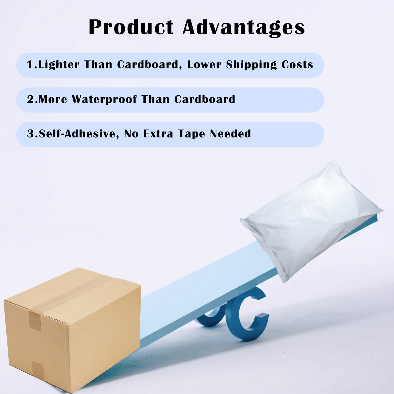 5PCS Bolsas para Envíos 80x60cm Sobres para Envios Sobres de Correo Nuevo Material Bolsa Sobres de Plástico Opacos Blancos Bolsas Envio Vinted para Chaqueta Manta Pequeña Embalaje Caja de Zapatos