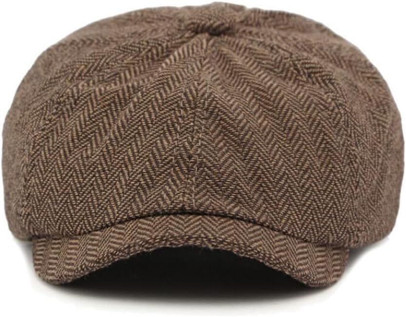 Mens Classic Newsboy Flat Cap Gatsby Ivy Cabbie Hat - Image 2