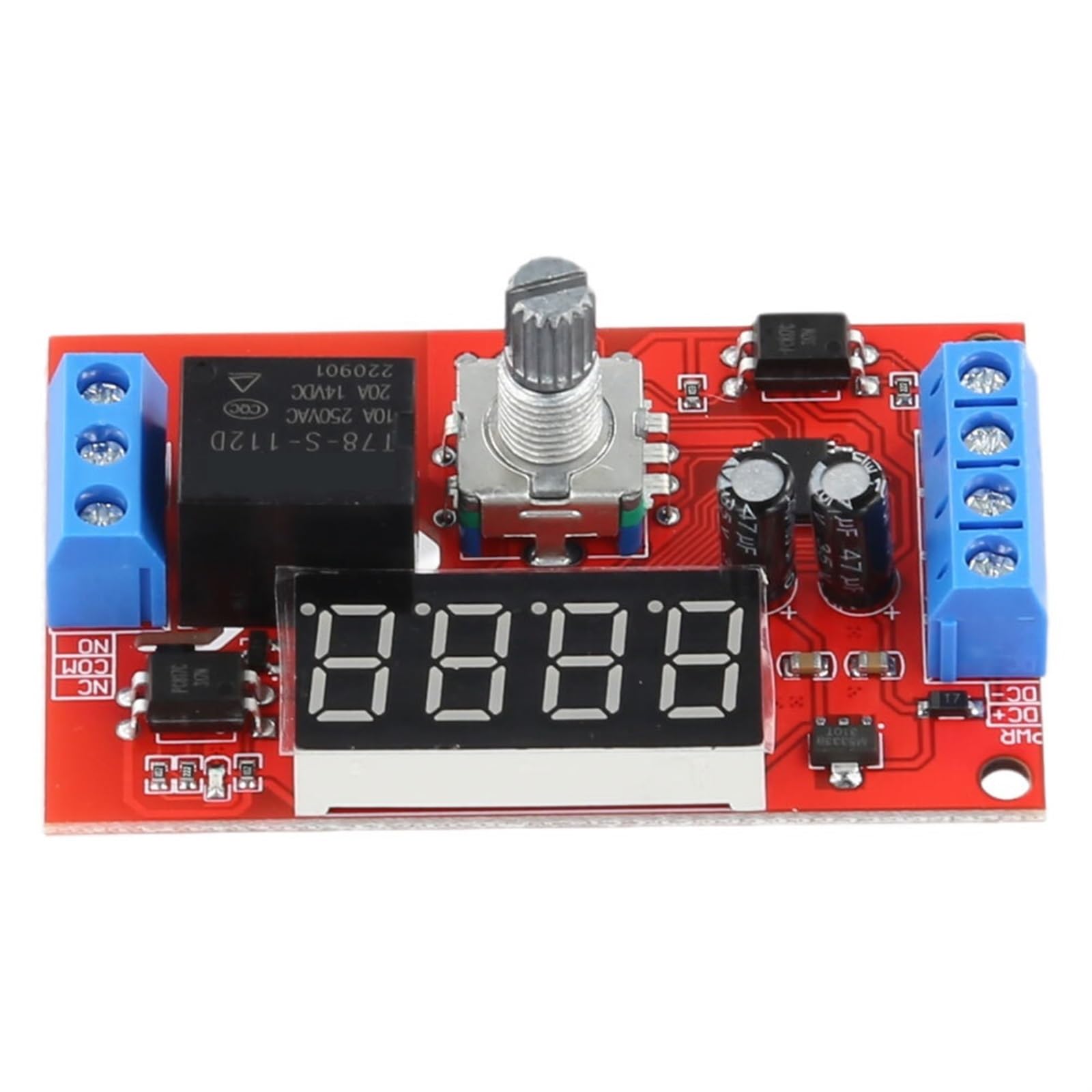 Zeitrelais-Verzögerungsschaltermodul DC5V/12V/24V Zeitverzögerter Trigger-Zeitschalter-Relaisplatine Einstellbar for die Motorsteuerung(12V)