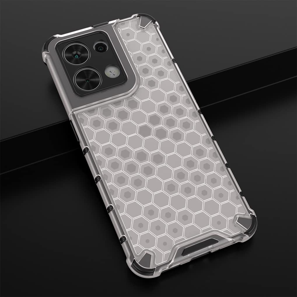 HAOYE Cover Per OPPO Reno 8 5G - Custodia Rigida Con Staffa E Silicone Antiurto, Nero - 3