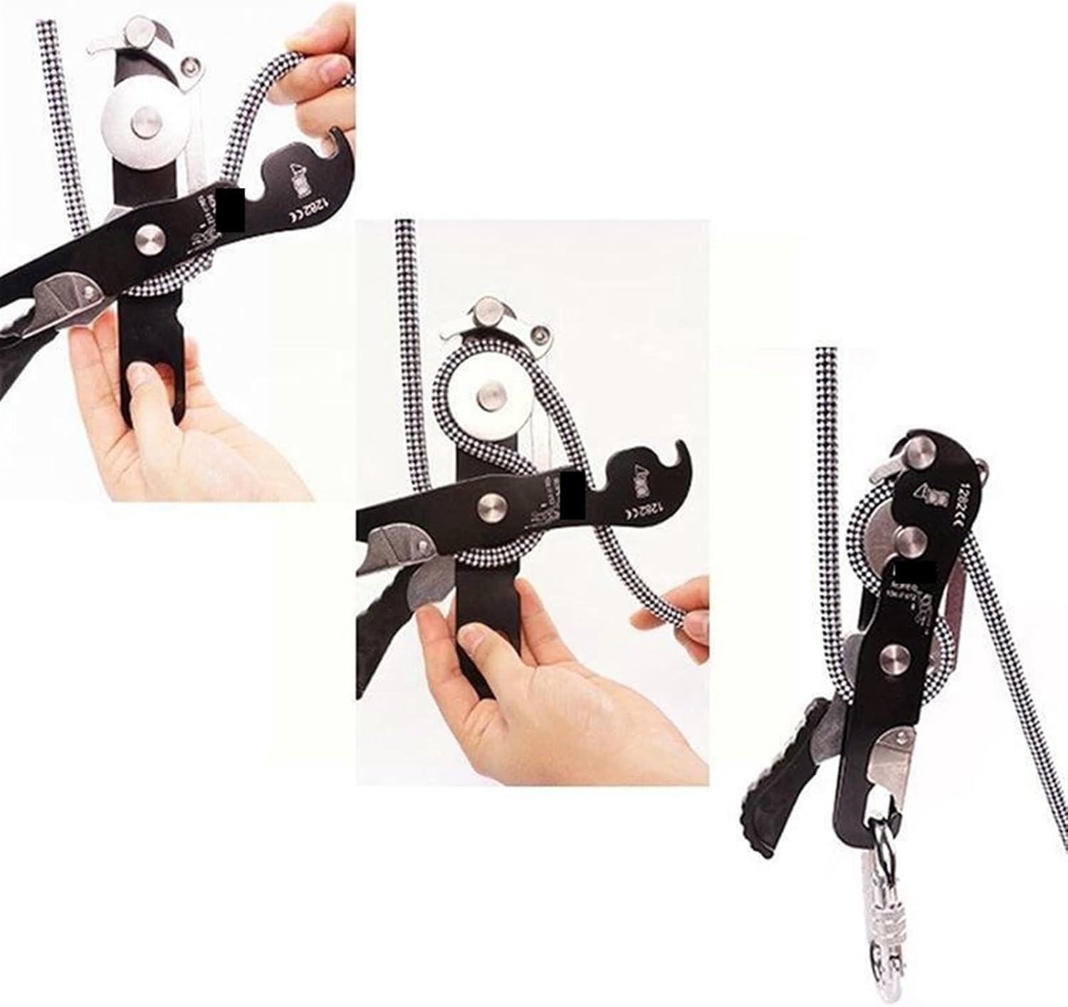 INLIMA Pulley Descender Self-Braking Climbing Rescue Rappel Belay for Device
