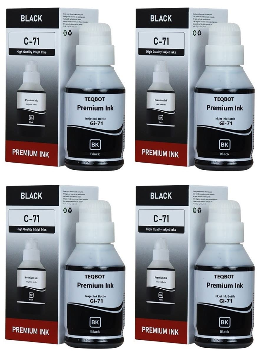 Teqbot GI71 Inkjet Ink Bottle for Canon Pixma G2020, G2021, G2060, G3020, G3021, G1010 Refill