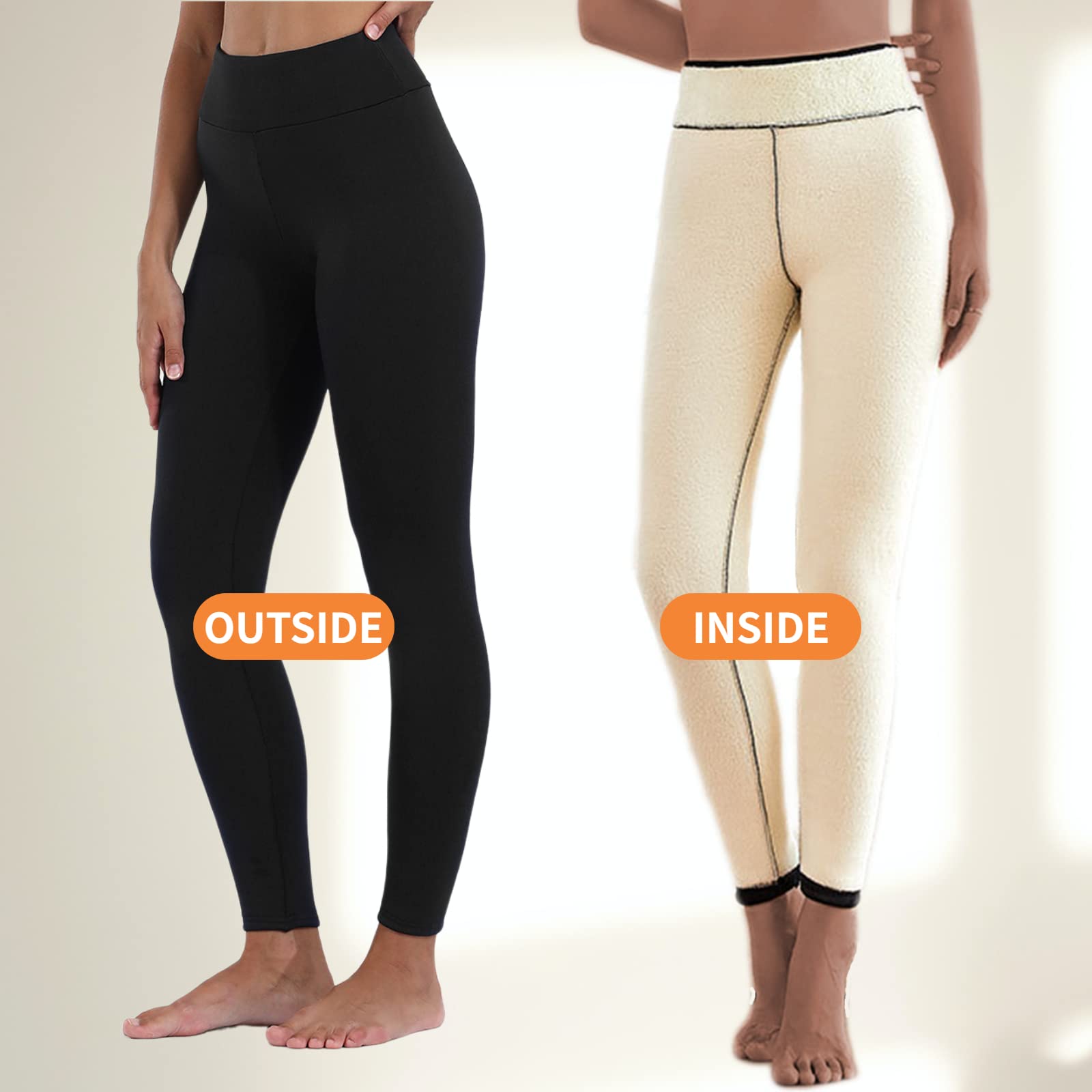 Merlvida Leggins Invernali Donna Foderati in Pile Ispessito Leggins Felpati Collant Caldo Leggings Termici Vita Alta Opachi Pantaloni Calzamaglia Termica Invernale Felpata Pantacollant Elasticizzati