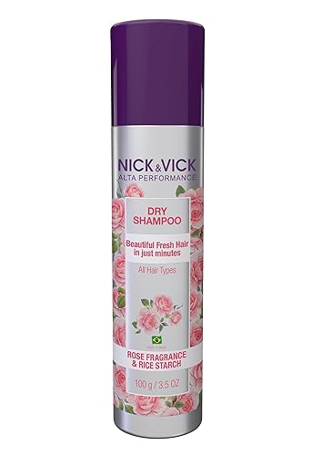 NICK & VICK, Champú seco fragancia rosa, cabello fresco en minutos