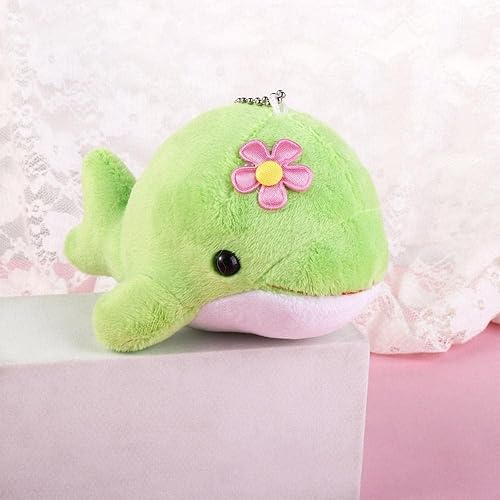 Miniatura 3 de Juguetes de peluche de delfín amarillo con forma de delfín, suave, encantador, bolsa de llavero de peluche, colgantes, juguetes de animales del