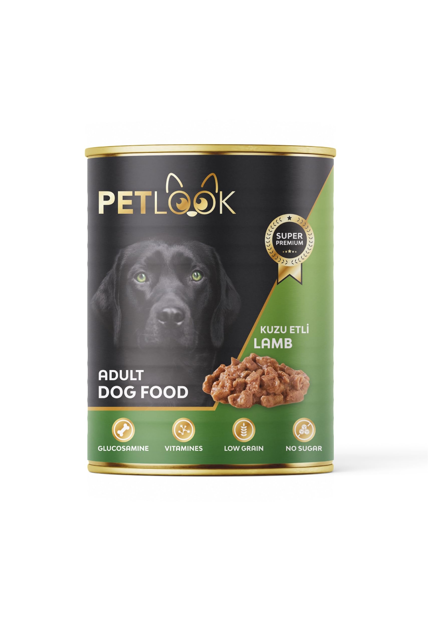 Konserve Köpek Maması Yetişkin Kuzu Etli, Kıyılmış Etli, Pate 415 GR Yaş Mama Düşük Tahıllı