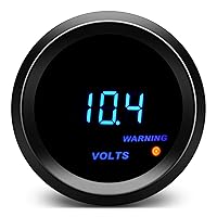 Vista 8 de Medidor de presión de aceite de 2 pulgadas = 52 mm con kit de emisor LED azul digital para automóvil de 12V (negro)