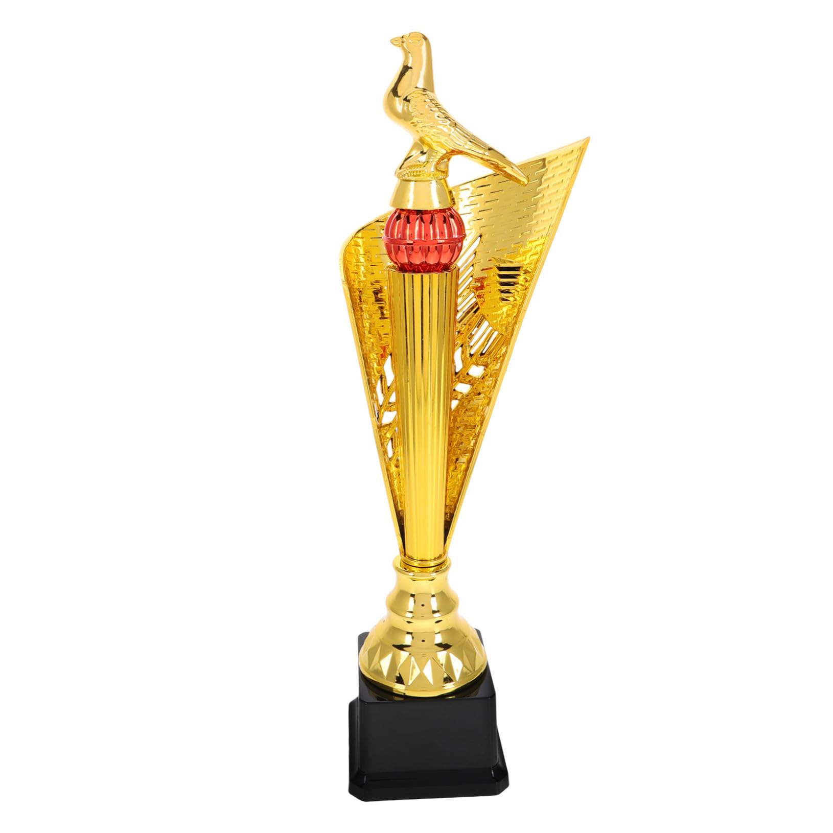 Milisten Trofeo Símbolo de Armonía de Premio Esencial Ave Dorado de Plástico para Competencias Deportivas y Musicales para Ceremonias Elegantes