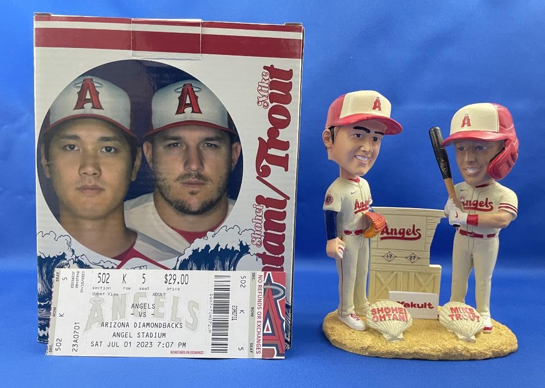 Amazon.co.jp: 大谷翔平トラウトボブルヘッド 球場配布 バブルヘッド  