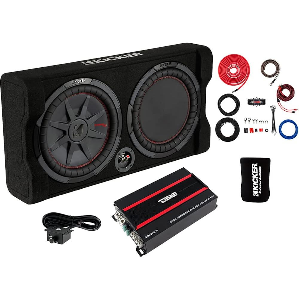44/mo Finance KICKER Subwoofer and Amp Package of 3 Items 12