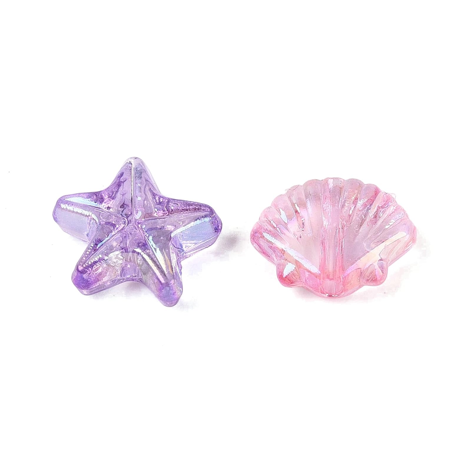 Ipotkitt Circa 2500 perline in plastica a tema oceano sfuso per artigianato | Placcatura color AB, a tema mare, a forma di animale, per la creazione di gioielli, bracciali, forniture artigianali