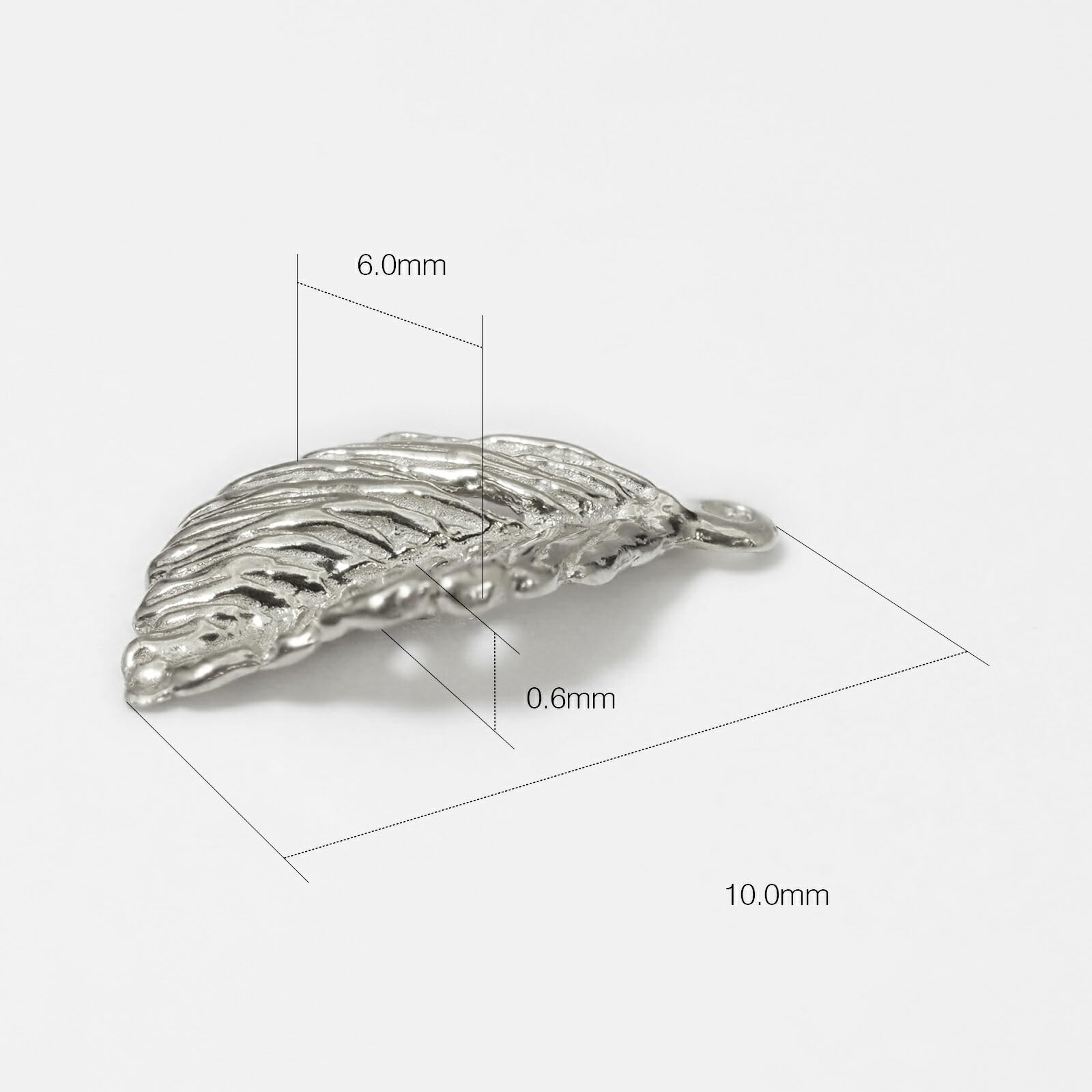 Amazon.co.jp: [RUBBY] プラチナ Pt900 リーフ型チャーム 縦10.0mm 横