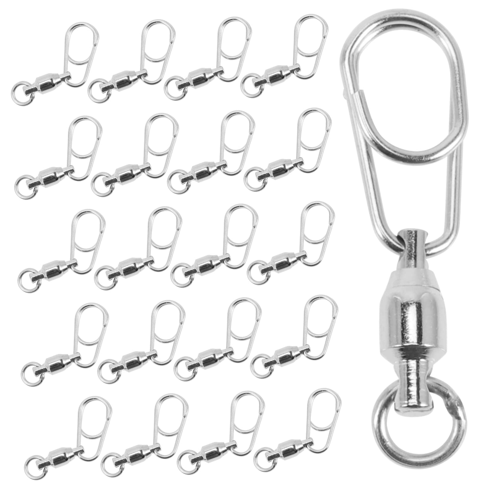 Yardwe 120 Pièces Connecteur D'Anneau À Huit Chiffres Émerillon De Pêche en Acier Inoxydable Outils De Pêche Au Leurre Portables Émerillons De Pêche Robustes Émerillons À Baril