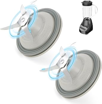 2 PCS Blender Blade with Silicone Gasket Replacement Parts for Black & Decker Blenders BL2020S BL2010WP Blender Blade Replacement Assembly Replace 2010BG BL2010BPA