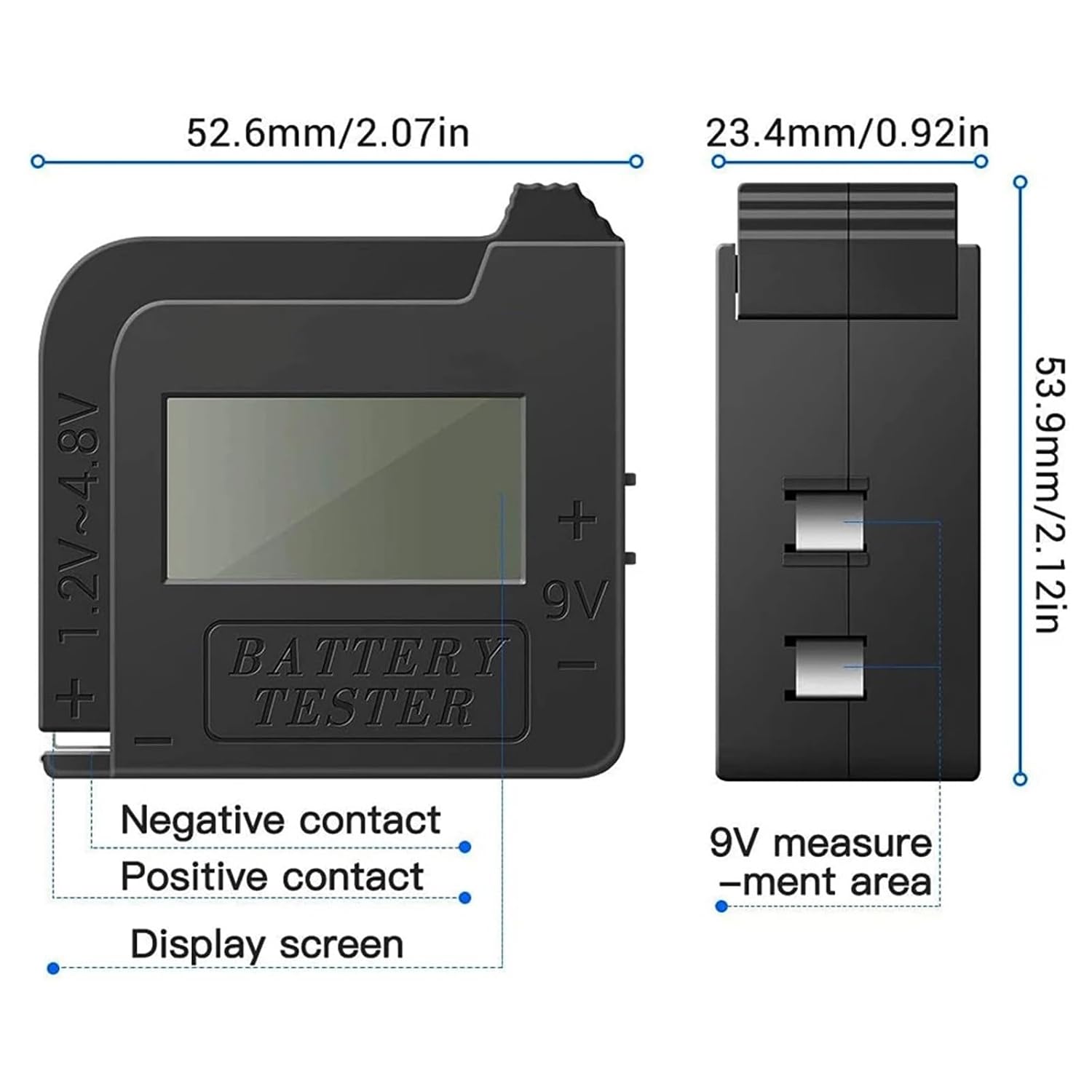 Digital Lithium Battery Capacity Tester Universal Test Checkered Load Analyzer Display Check AAA AA Button Cell Tester 1Pcs