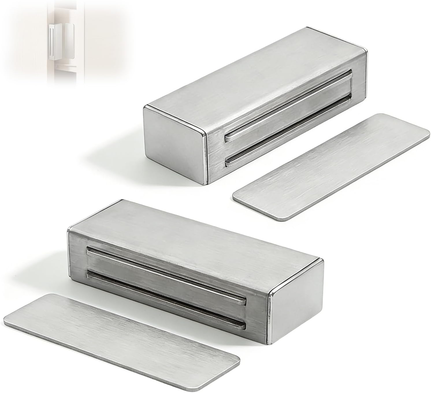 2 Pack Magnetic Door Catch No Screws for Kitchen Cupboard Cupboard Drawer Solid Lock